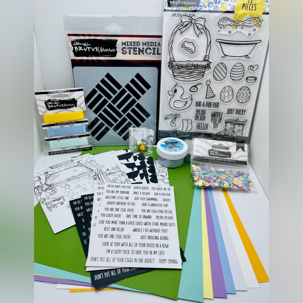 Card Kit Splish Splash Brutus Monroe Inspiration Box Gift Retired